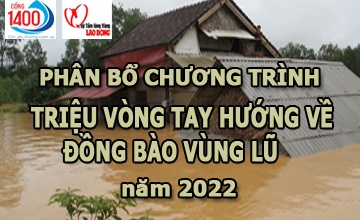 Hỗ trợ nhà từ chương trình  “Triệu vòng tay hướng về đồng bào bão lũ” năm 2022
